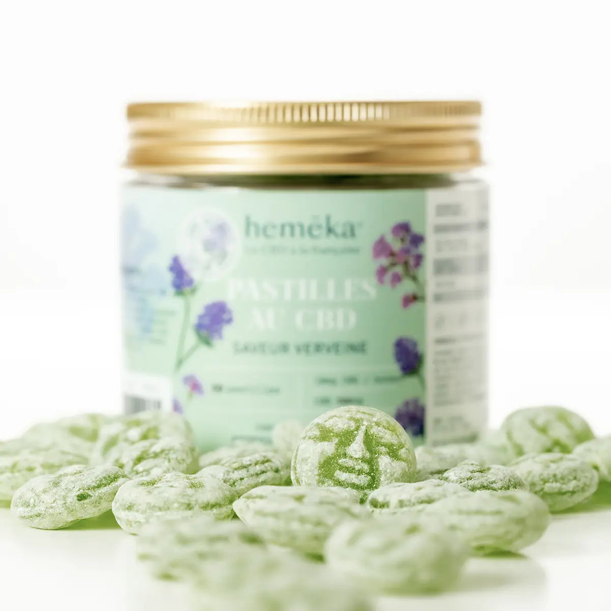 Hemēka Verveine 10 mg Bonbons CBD 25 pastilles