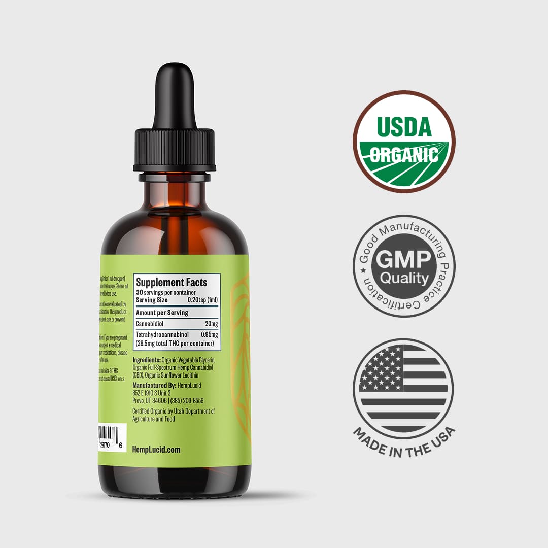 Hemplucid CBD Huile Hydrosoluble Naturel 600mg spectre complet