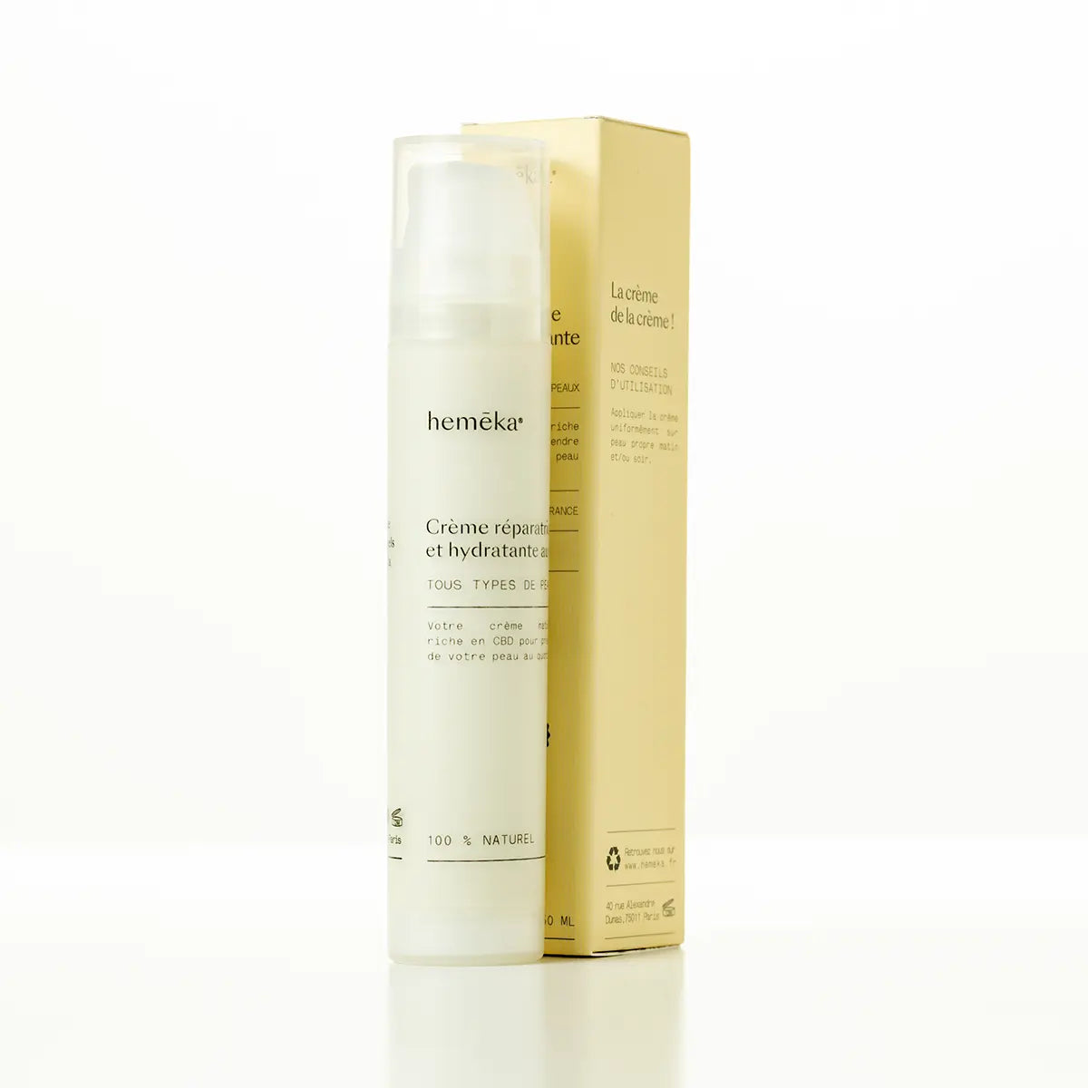 Hemēka Crème Réparatrice crème CBD 50 ml karité