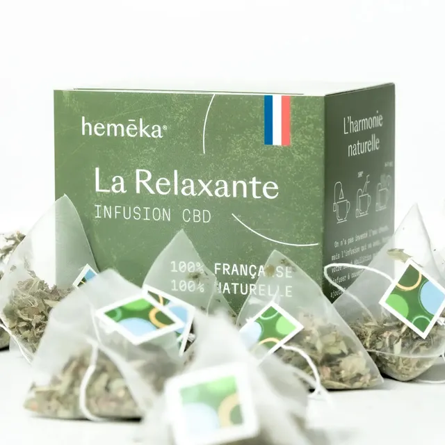 Hemēka Tisane et Infusion CBD La Relaxante 20 sachets