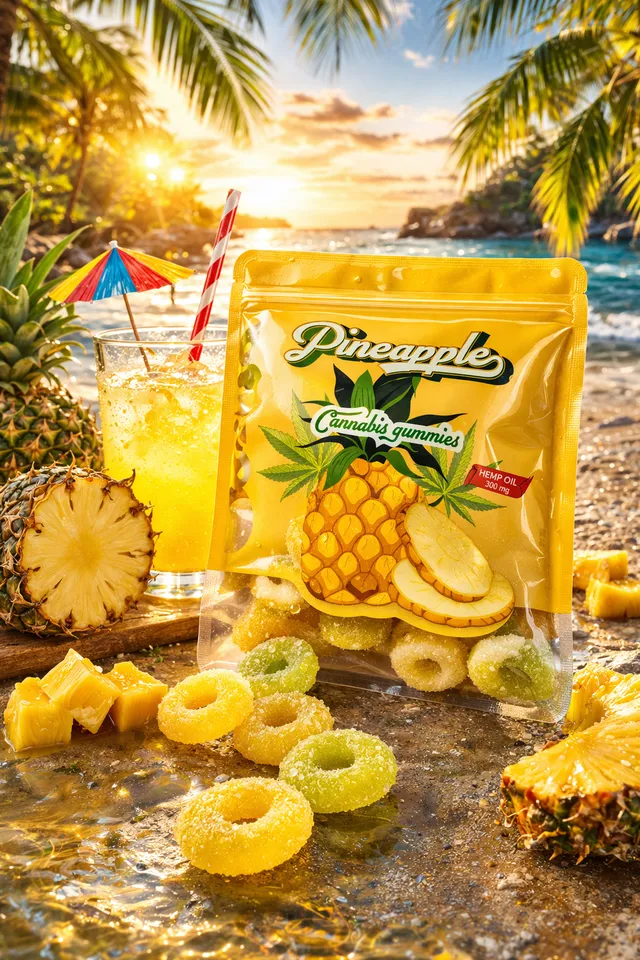 CBDLegalPT Bem-Estar Gummies CBD Ananas 1 paquet