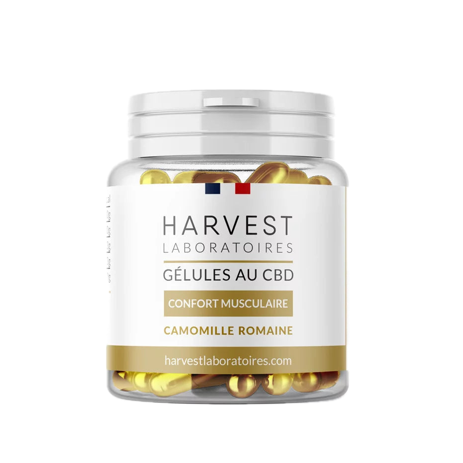 Harvest Laboratories Gélules CBD Confort Musculaire broad spectrum