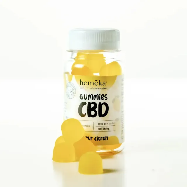 Hemēka Gummies CBD citron 10 mg 25 pièces
