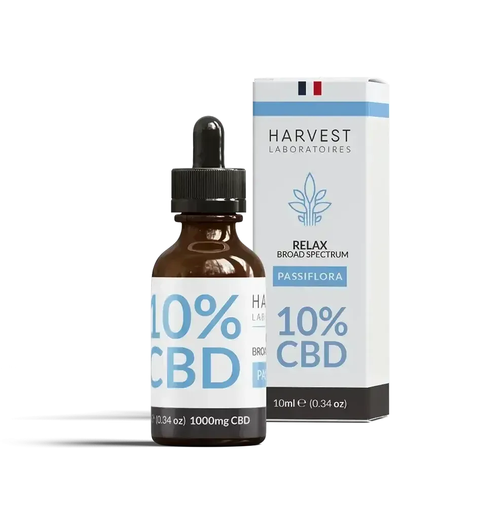 Harvest Laboratories Huile CBD 10% Relax huile 10 ml passiflore