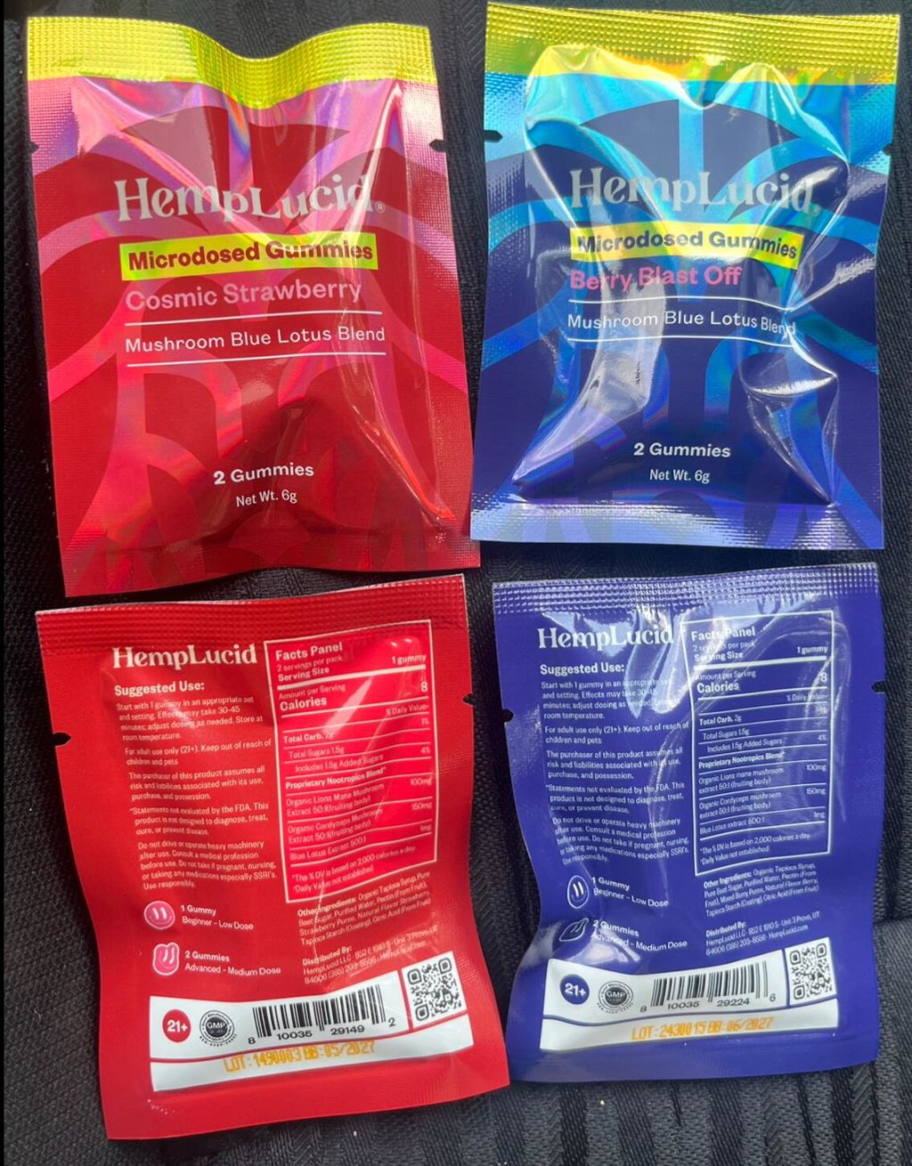 Hemplucid Microdosed Nootropic Gummies bonbons 10 baie