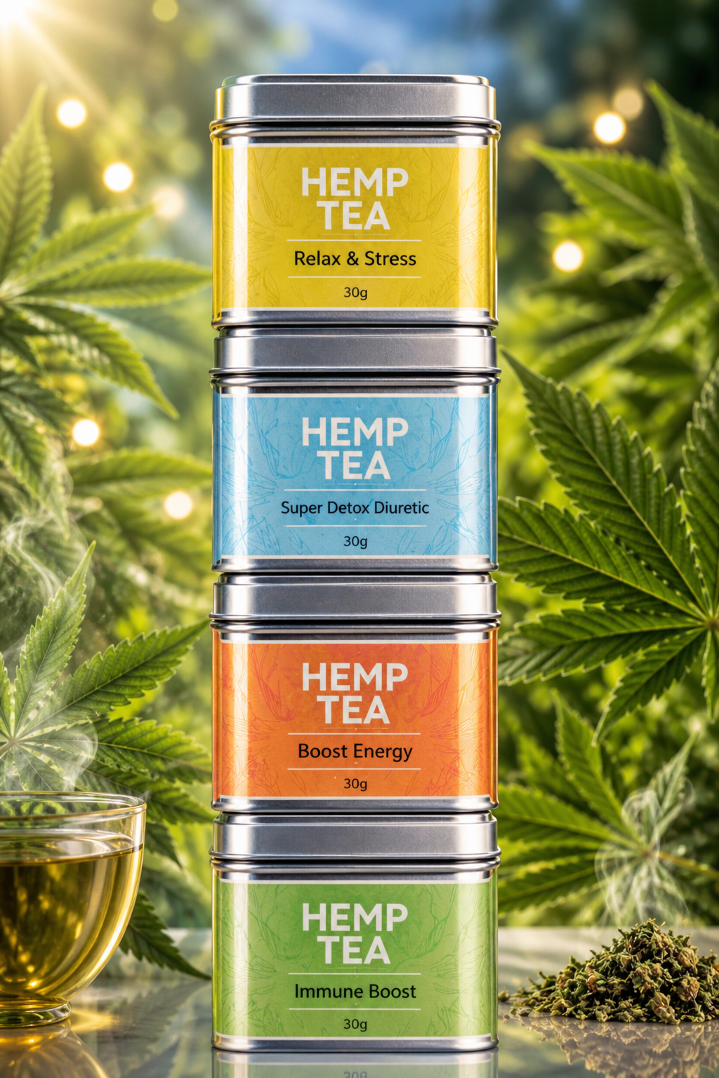 CBDLegalPT Bem-Estar infusion CBD jaune Relax & Stress