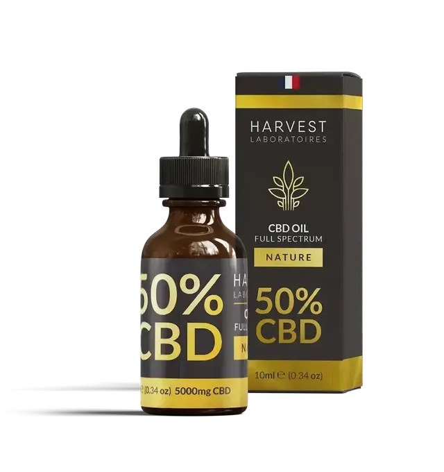 Harvest Laboratories Huile CBD Full Spectrum 50% Naturel 10 ml