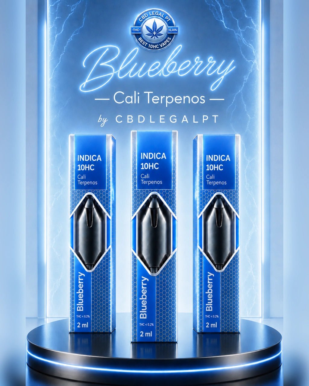 CBDLegalPT Vape 10-OH Blueberry 2ml 600 puffs