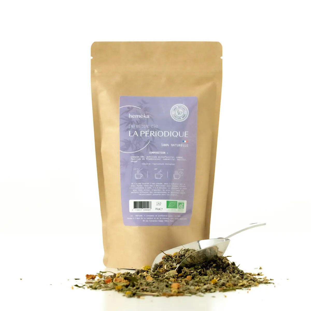 Hemēka La Périodique infusion CBD règles