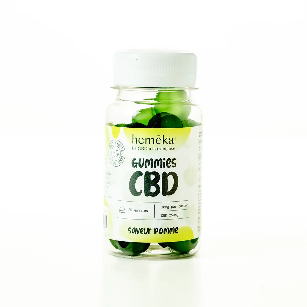 Hemēka Gummies & Bonbons CBD pomme gummies 10 mg 25 pièces