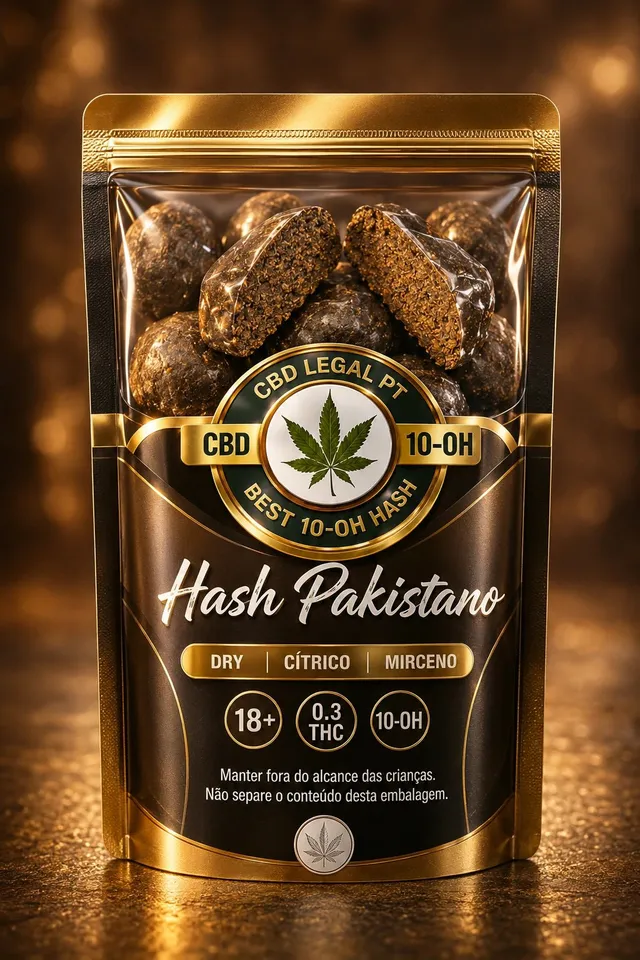 CBDLegalPT Coleção 10-0H Hash Pakistano résine 3,5 g