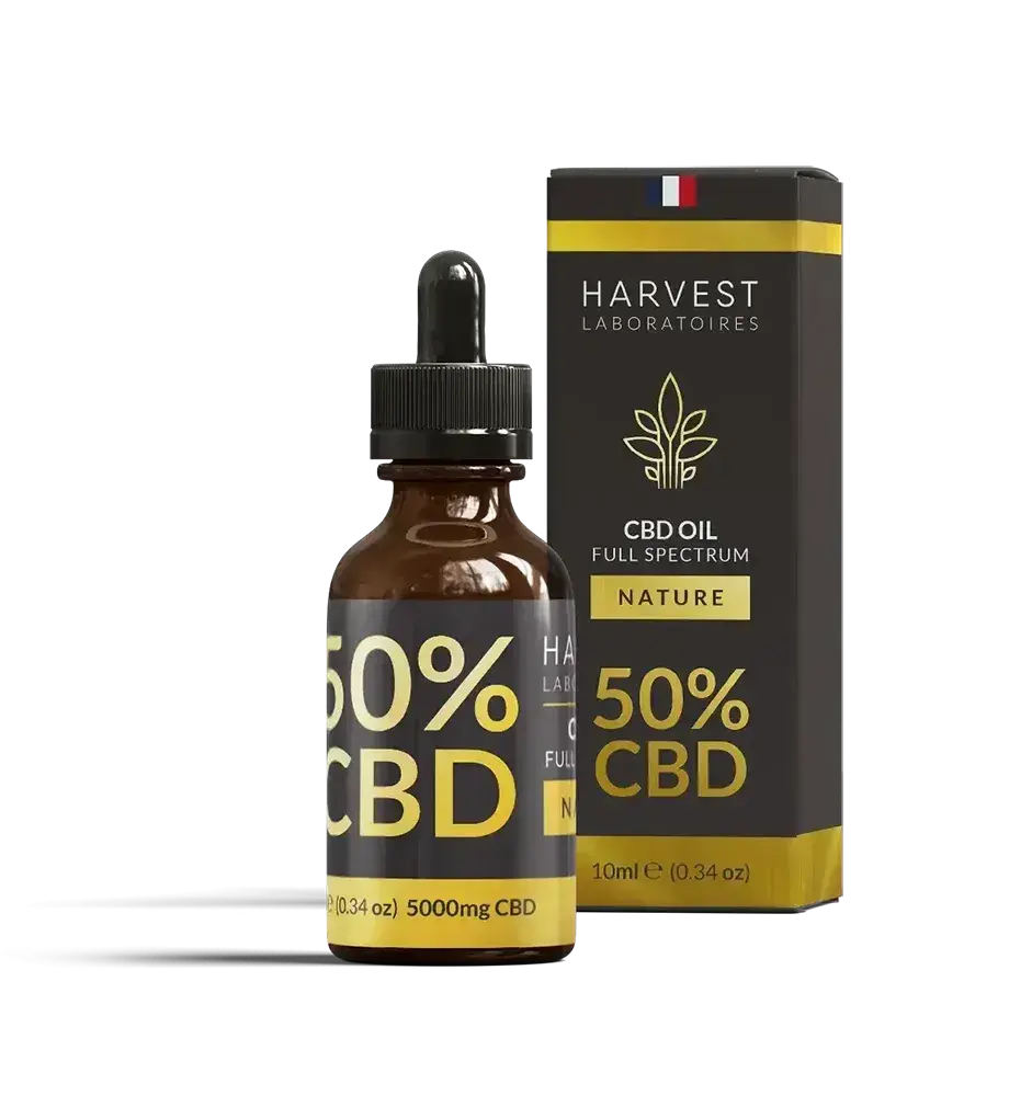 Harvest Laboratories Huile CBD Full Spectrum 50% Naturel 10 ml