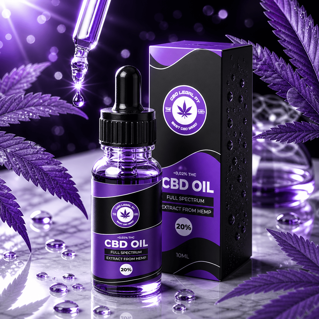 CBDLegalPT Óleos CBD huile CBD 20% 1 flacon forte