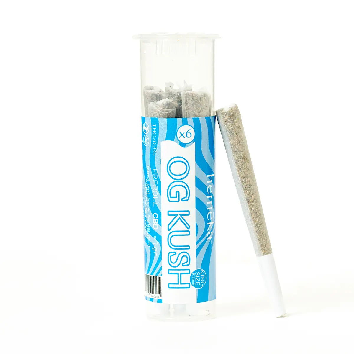 Hemēka Fleurs CBD Pré-roll OG Kush à l'unité boisé