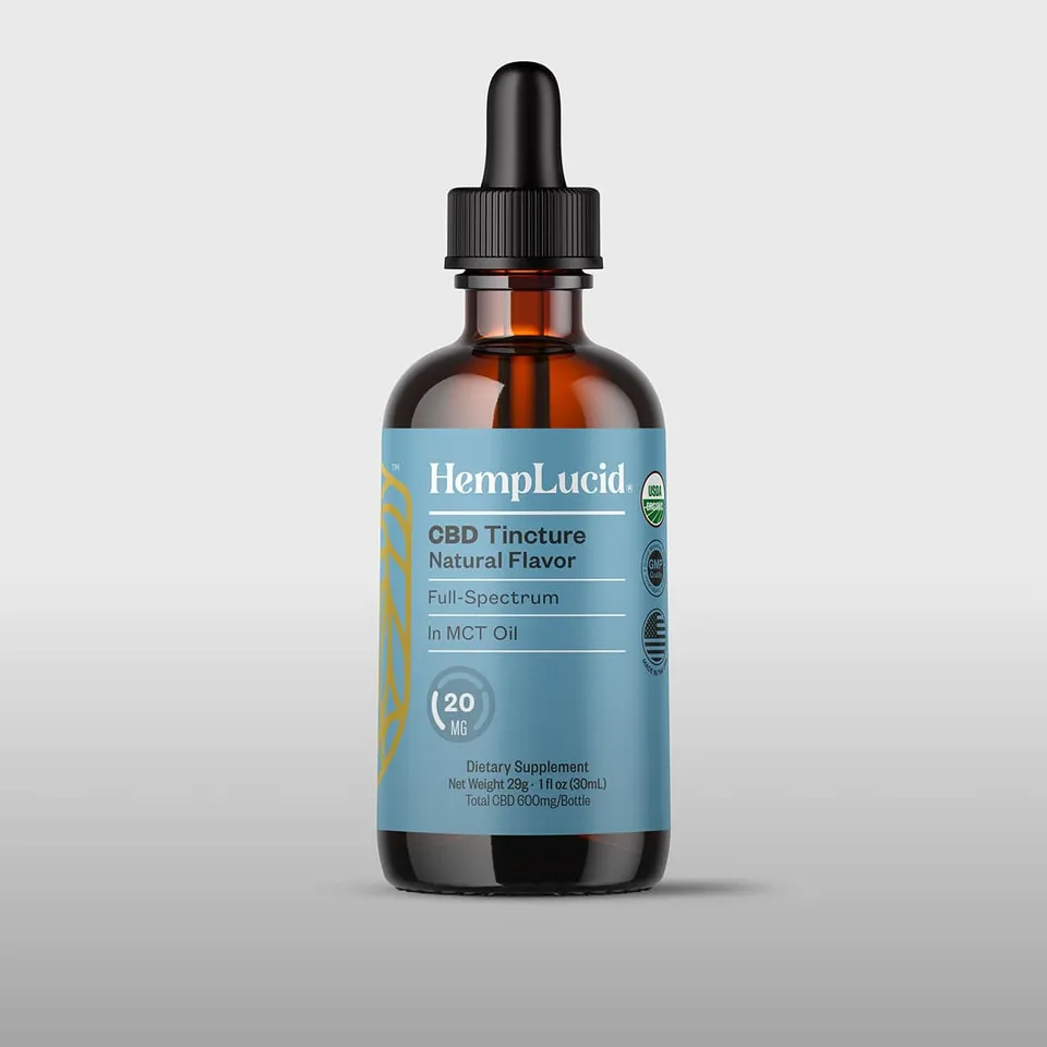 Hemplucid CBD Huile MCT Naturel 600mg spectre complet bio