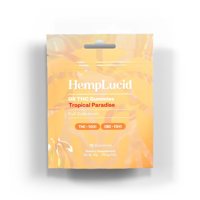 Hemplucid Tropical Paradise gommes THC 10mg CBD 10mg 10 pièces