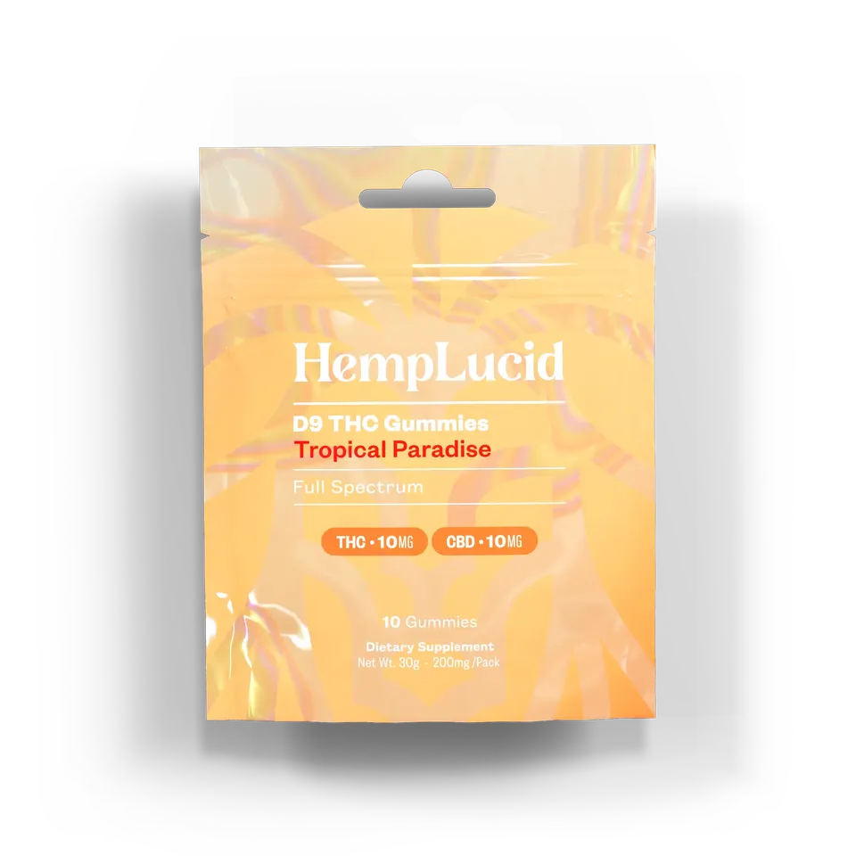 Hemplucid Tropical Paradise gommes THC 10mg CBD 10mg 10 pièces