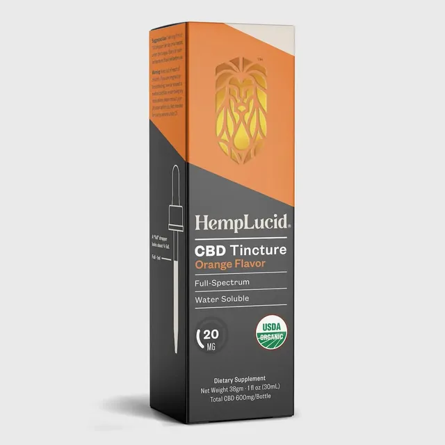 Hemplucid CBD Hydrosoluble Orange 600mg spectre complet