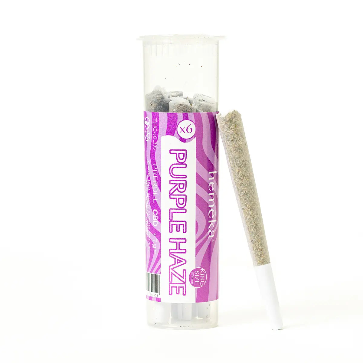 Hemēka Fleurs CBD Pré-roll Purple Haze à l'unité 12% CBD
