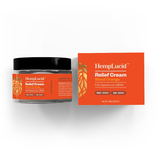 Hemplucid Topicals Crème Corps CBDA CBD 1000mg aloe vera