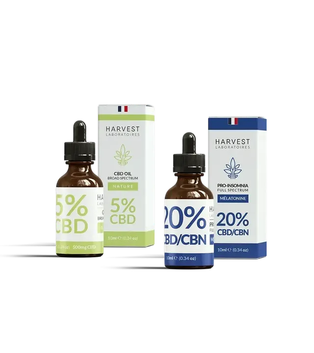 Harvest Laboratories Pack CBD Nuit Paisible 2 huiles sommeil