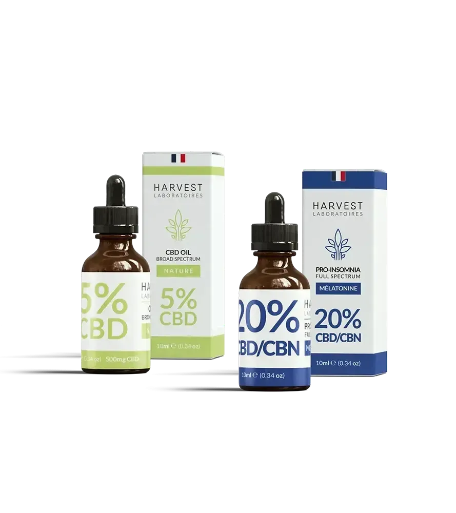 Harvest Laboratories Pack CBD Nuit Paisible 2 huiles sommeil