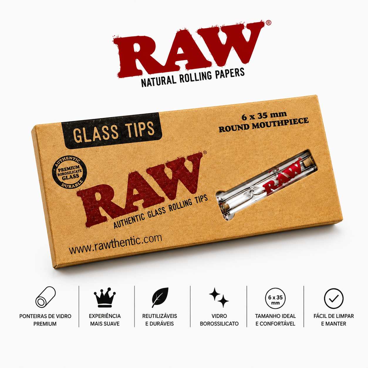 RAW Filtre en verre rond réutilisable