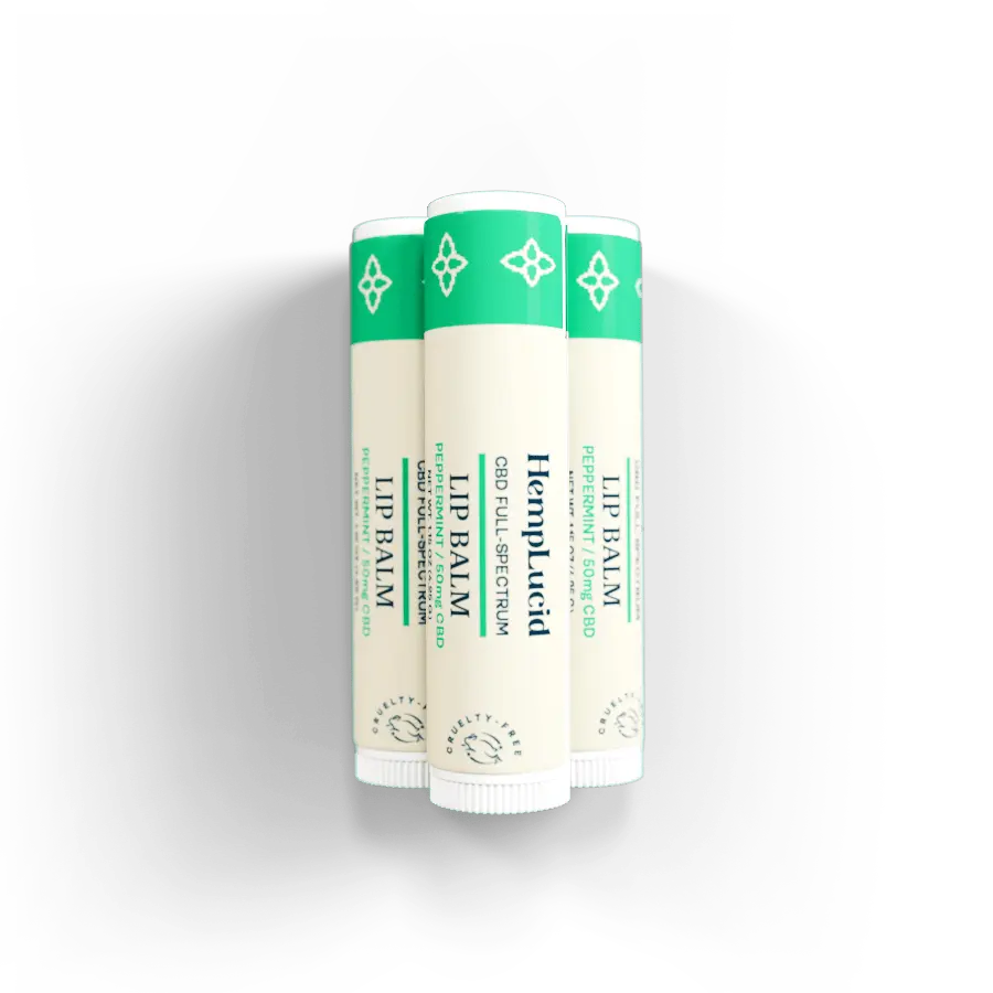 Hemplucid Topicals baume lèvres CBD menthe lot 3