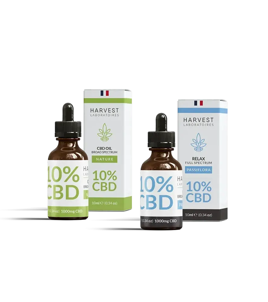 Harvest Laboratories Packs Pack CBD Stress huile 2x10ml relax 10%