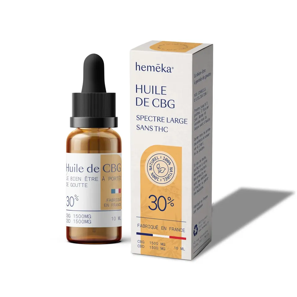 Hemēka Huile CBG 30% huile CBD 10 ml
