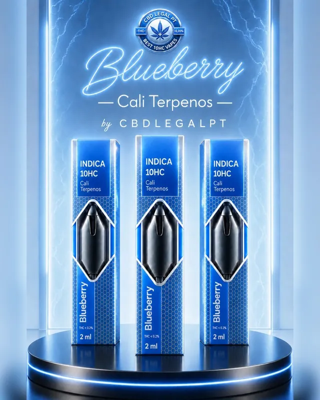 CBDLegalPT Vape 10-OH Blueberry 2ml 600 puffs