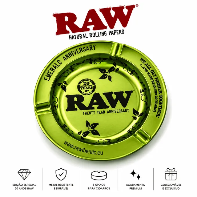 RAW Emerald cendrier métal anniversaire 20 ans