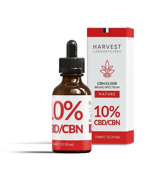 Harvest Laboratories Huile CBD CBN 10% 10 ml naturel