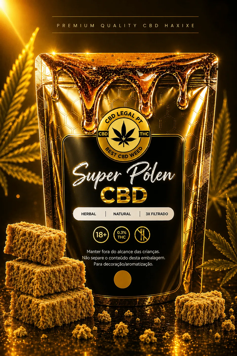 CBDLegalPT Hash Super Pólen CBD 1 g premium