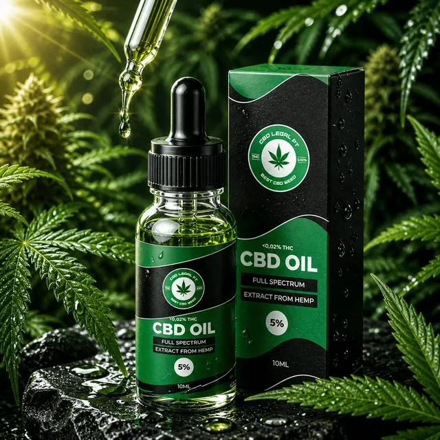 CBDLegalPT Óleos CBD huile CBD 5% 1 flacon spectre complet
