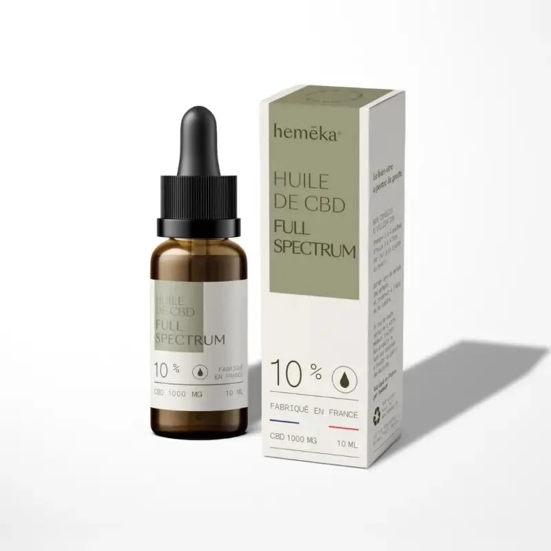 Hemēka Huile CBD Full Spectrum 10% flacon huile