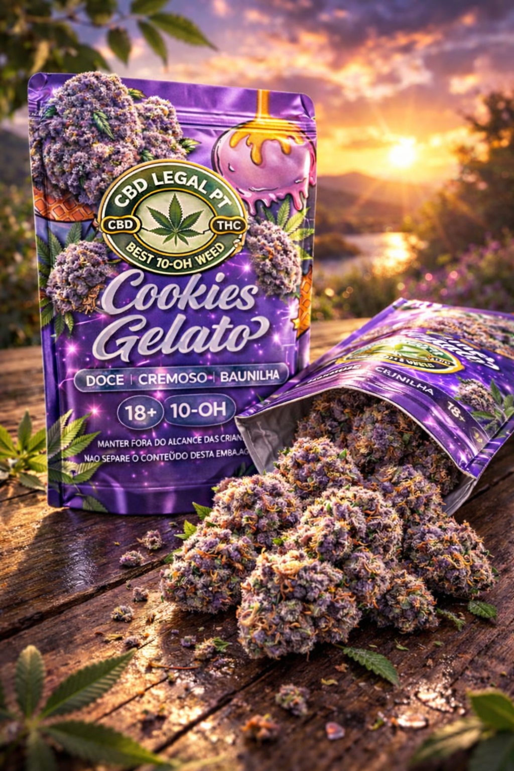 CBDLegalPT Cookies Gelato fleur 10-OH 3,5 g sucrée
