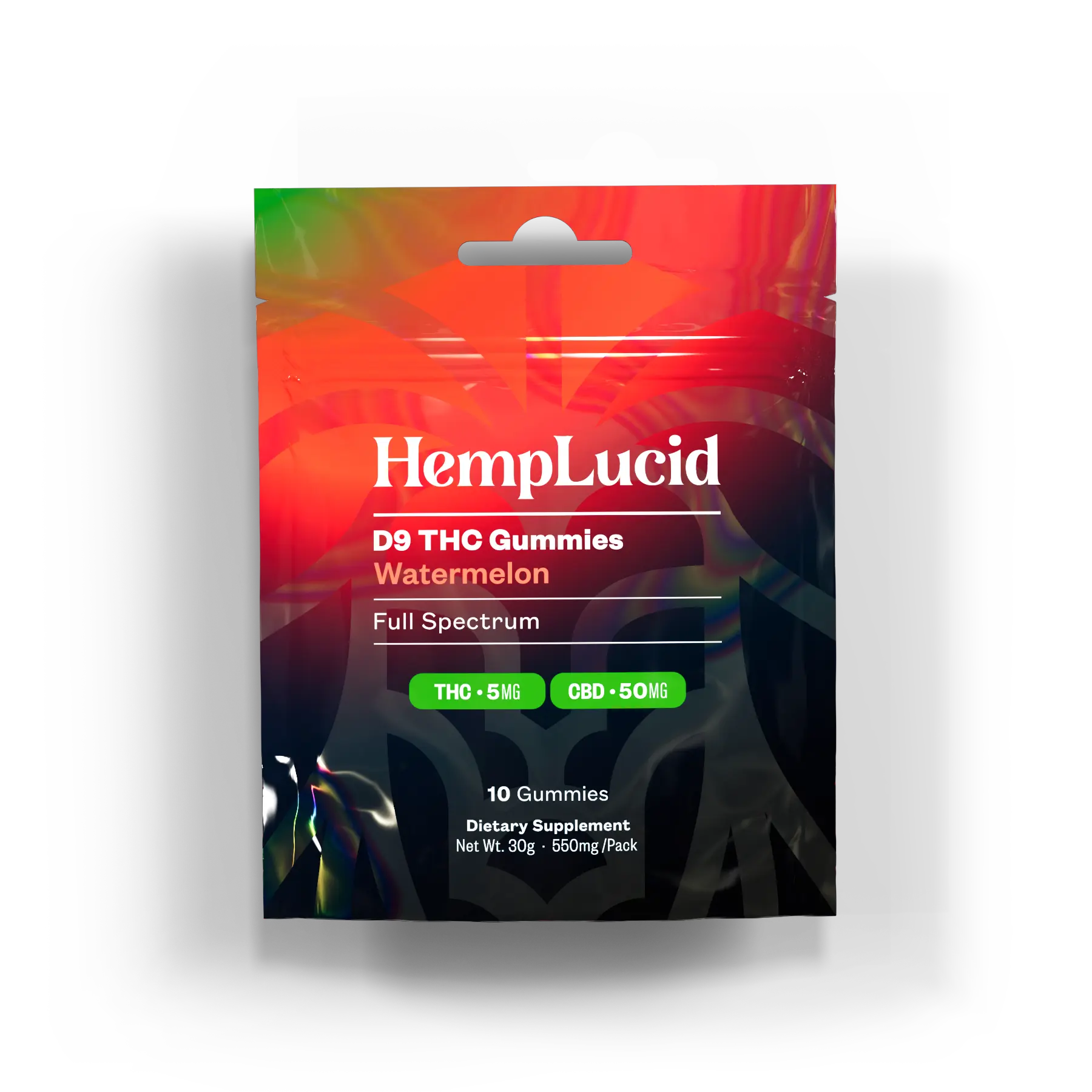 Hemplucid THC & Cannabinoids Delta 9 gummies pastèque 10 pièces