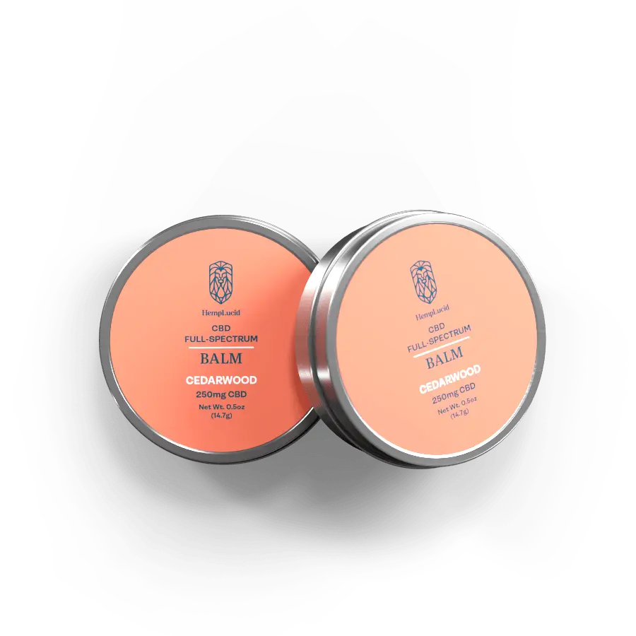 Hemplucid Topicals baume corps CBD cèdre spectre complet