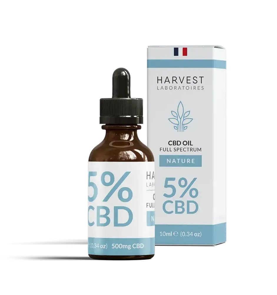 Harvest Laboratories Huile CBD Full Spectrum 5% Naturel 10 ml