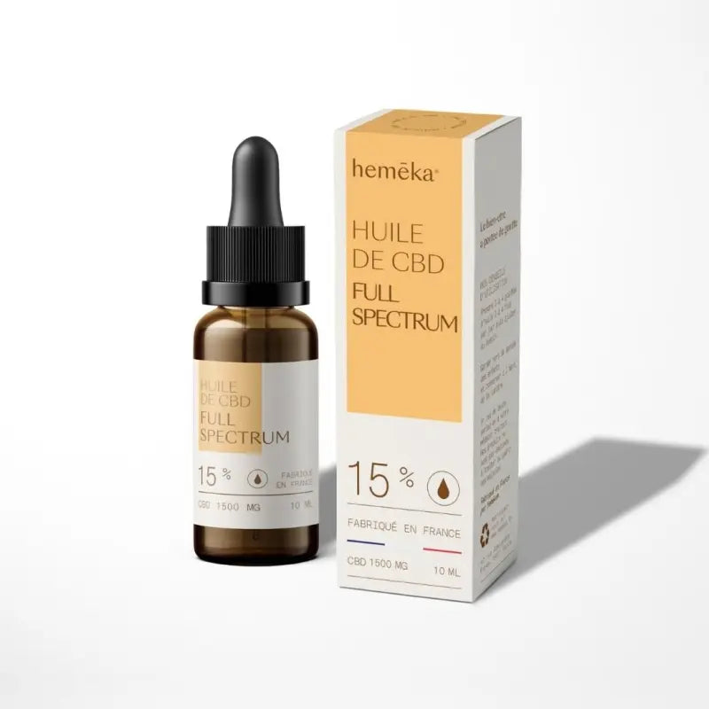 Hemēka Huile CBD Full Spectrum 15% huile CBD 1500 mg