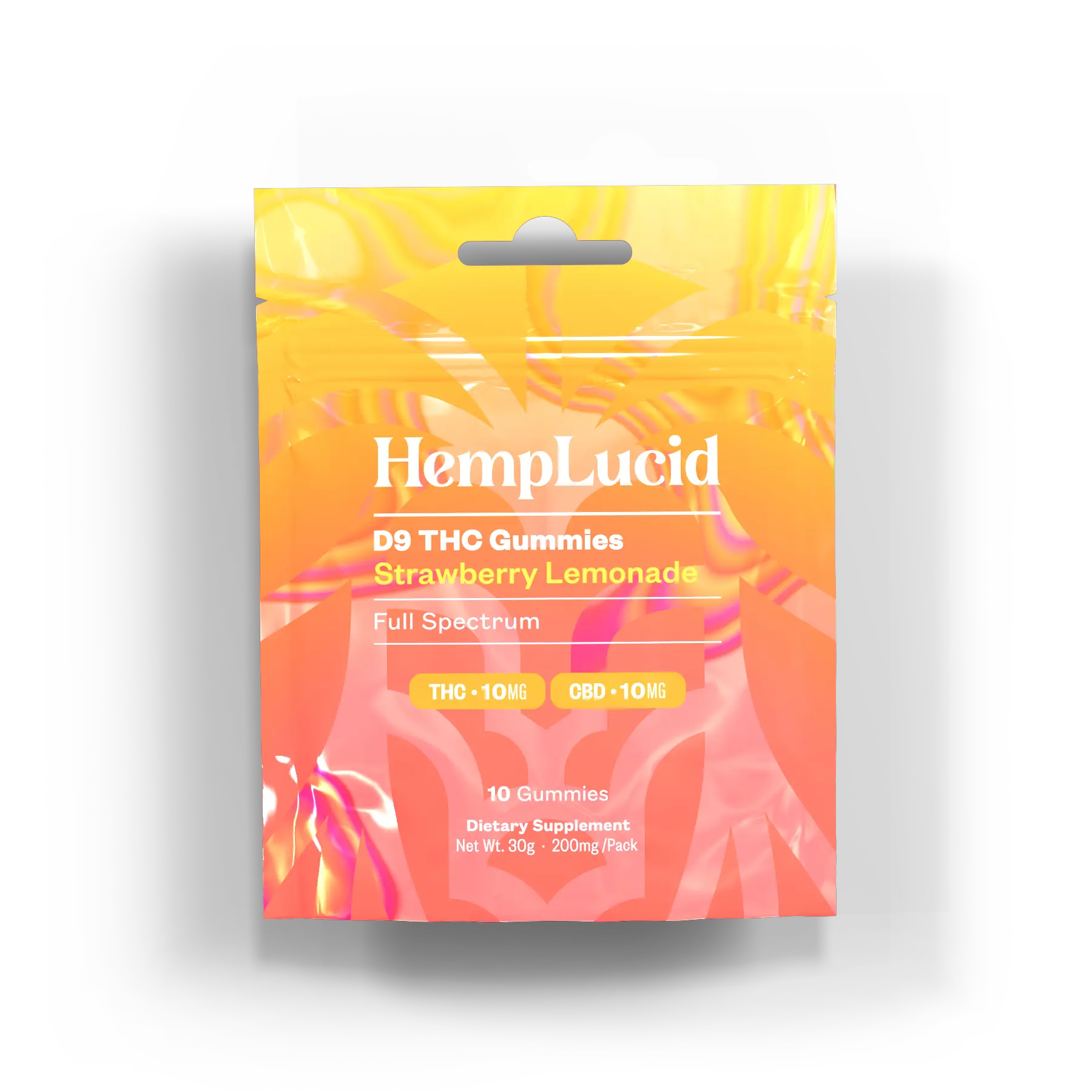Hemplucid THC Cannabinoids Delta 9 gummies fraise citron 10 pcs