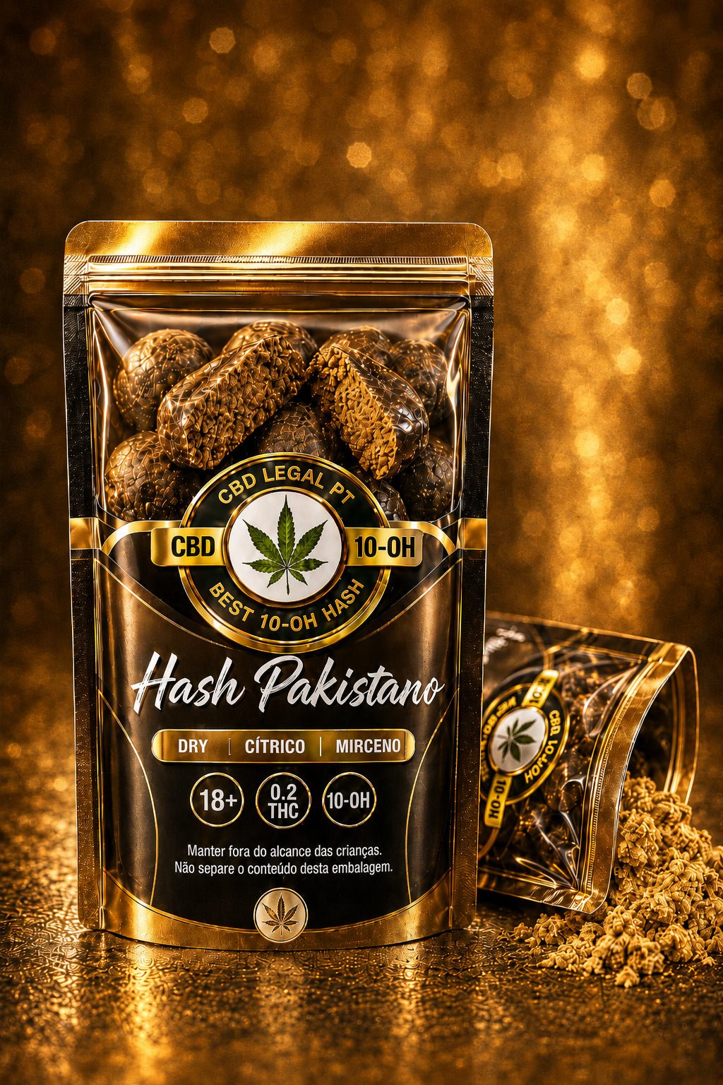 CBDLegalPT Coleção 10-0H Hash Pakistano résine 3,5 g