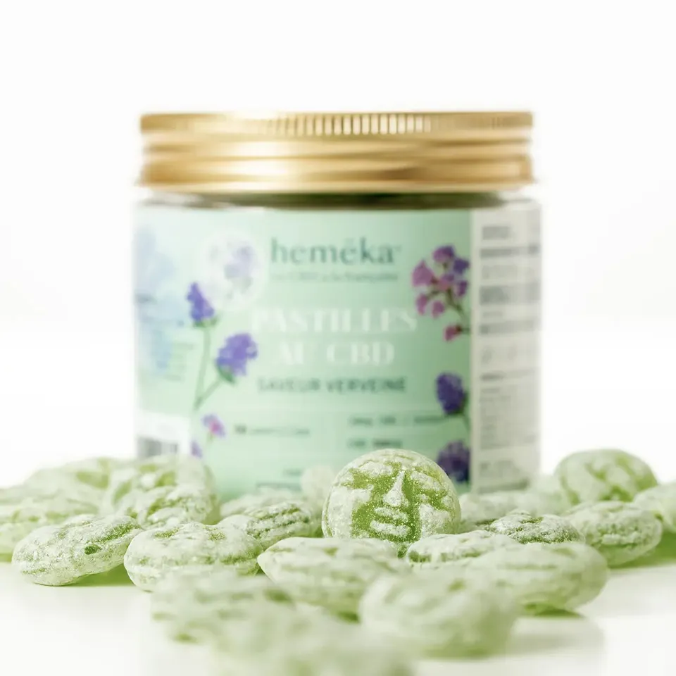 Hemēka Verveine 10 mg Bonbons CBD 25 pastilles
