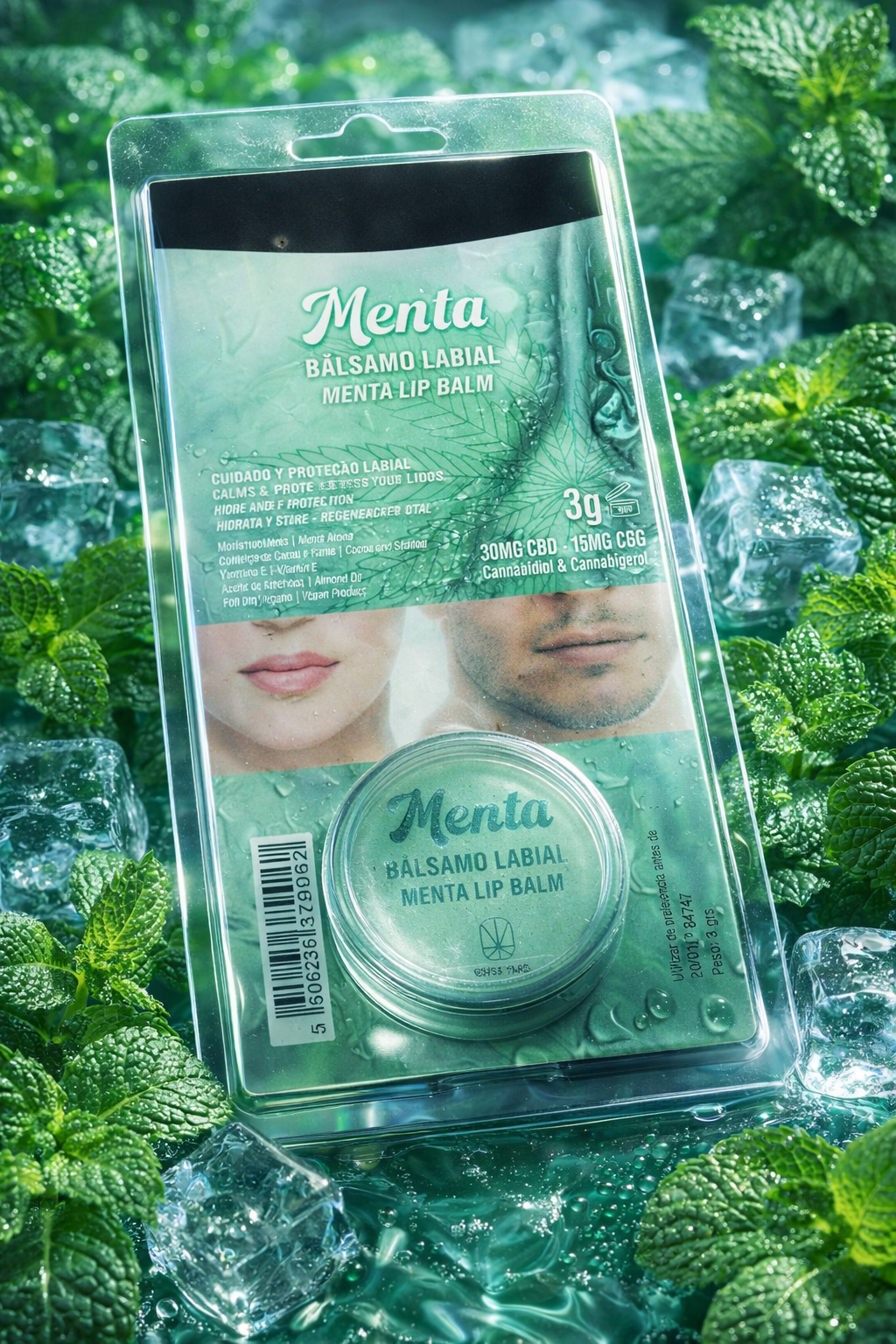 CBDLegalPT Bem-Estar baume à lèvres CBD menthe