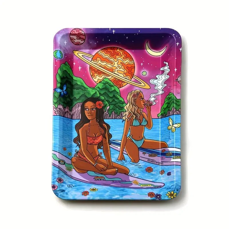 CBDLegalPT plateau à rouler Surf Girls motif
