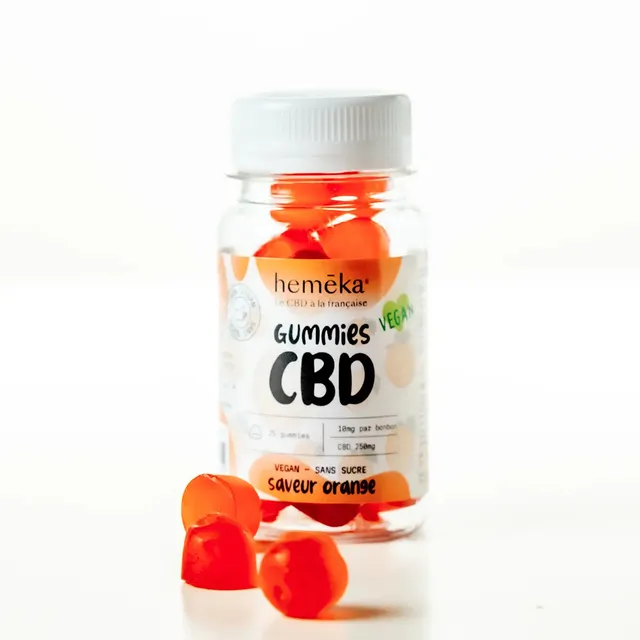 Hemēka Gummies CBD orange 10mg 25 gummies 250mg