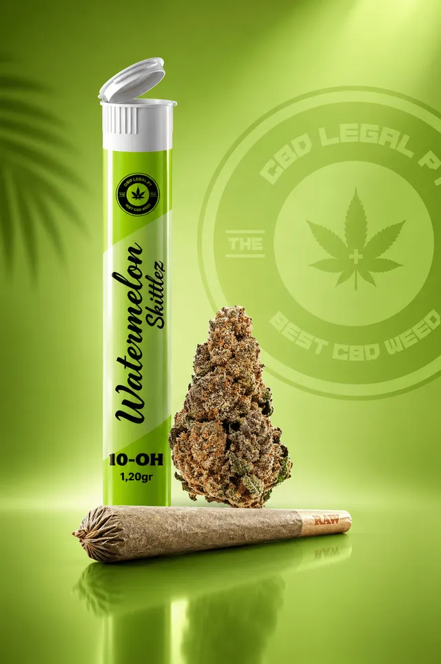 CBDLegalPT 10-OH pré-roulé Watermelon Skittlez 1,2 g