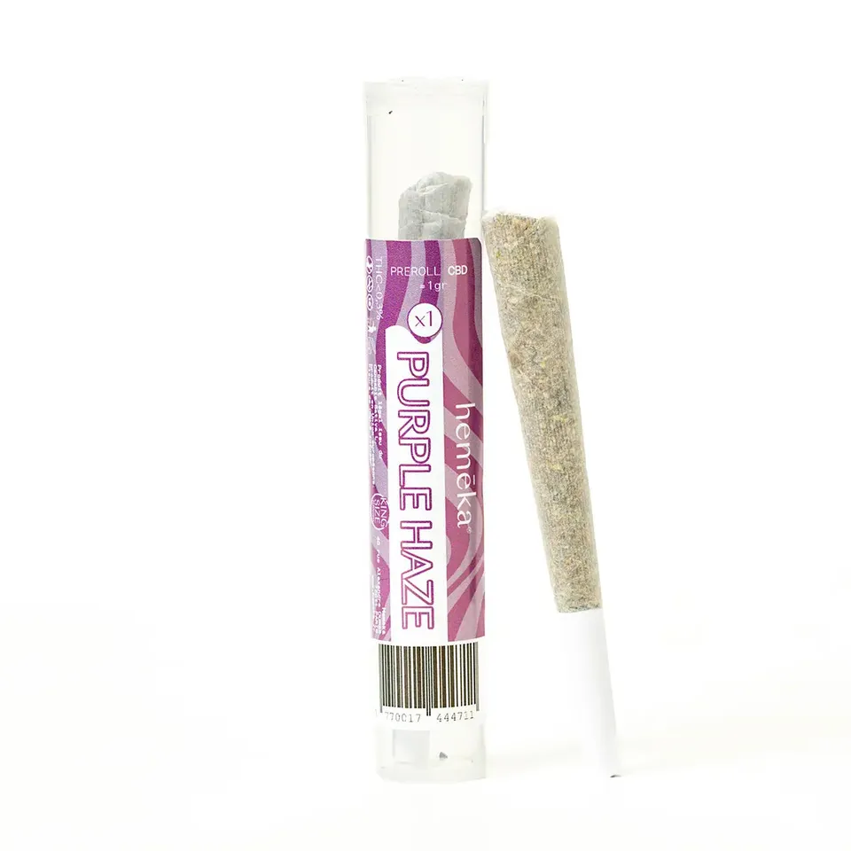 Hemēka Fleurs CBD Pré-roll Purple Haze à l'unité 12% CBD