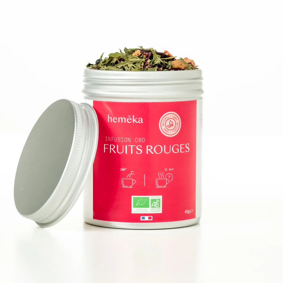 Hemēka Infusion CBD Fruits Rouges tisane 45 g